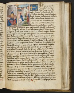 MS Hunter 252 183r-side fra Hundred New News, ca. 1461-62 av French School
