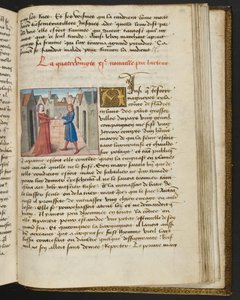 MS Hunter 252 185r-side fra Hundred New News, ca. 1461-62 av French School