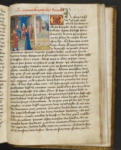 MS Hunter 252 192r-side fra Hundred New News, ca. 1461-62 av French School