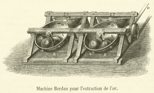 Berdan maskin for gullutvinning (gravering) av French School