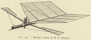 Machine volante de ML Hargrave (gravering) av French School