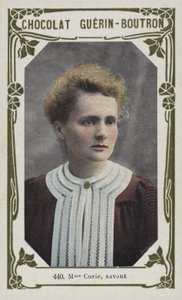 Madame Curie, forstandig (farget bilde) av French School