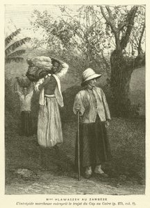 Madame Hlawczek Au Zambese (gravering) av French School
