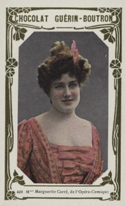 Madame Marguerite Carre, fra Opera-Comique (farget bilde) av French School