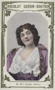 Madame Rejane, skuespiller (farget bilde) av French School