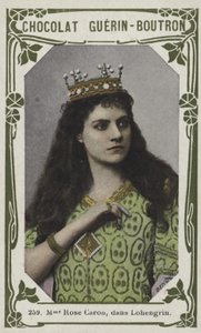 Madame Rose Caron, i Lohengrin (farget bilde) av French School