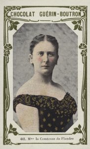 Madame grevinnen av Flandern (farget bilde) av French School