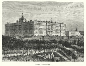 Madrid, Palais Royal (gravering) av French School