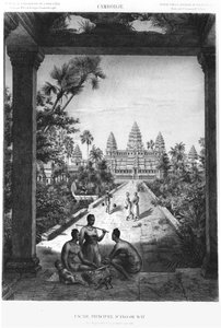 Hovedfasade til Angkor Wat, illustrasjon fra Atlas du voyage d