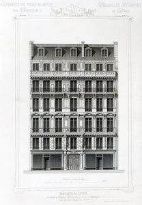 Hus til leie, nr. 3 Rue de la Paix, Paris; Privat arkitektur ved C19th av French School
