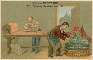 Maison Fontaine handelskort, ulltrykk av French School