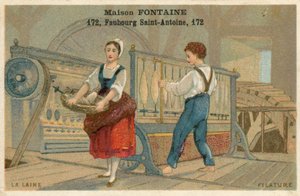 Maison Fontaine byttekort, ullspinn av French School