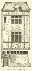 House of Jouvenet, i Rouen (gravering) av French School