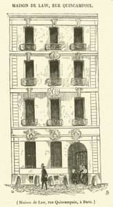 House of Law, rue Quincampoix, i Paris (gravering) av French School