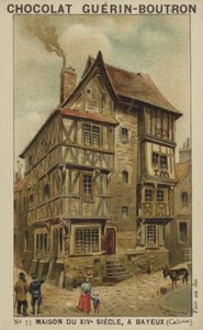 Hus fra 1300-tallet, i Bayeux, Calvados av French School
