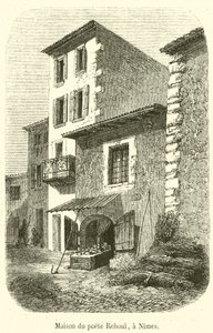 House of the poet Reboul, i Nimes (gravering) av French School