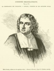 Maitre Boulay, skredder på det syttende århundre (gravering) av French School