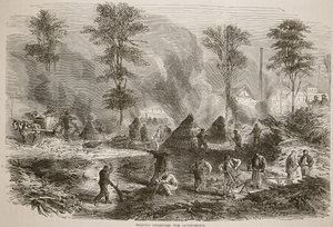 Lage kull til krutt, illustrasjon fra Cassells History of the War between France and Germany, 1870-1871 av French School