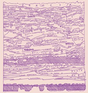 Kart over Gallia - fragment av French School