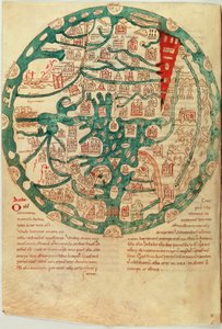 Mappamundi, etter Isidore av Sevilla, ca. 1130-1135 av French School