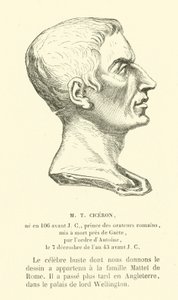 Marcus Tullius Cicero , romersk politiker, orator og filosof (gravering) av French School