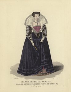 Margaret av Frankrike, datter av kong Henry II av Frankrike og første kone til kong Henry IV av Frankrike