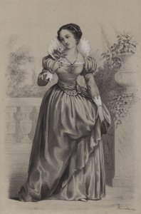 Marguerite Morus, Margaret More, elskerinne Roper (gravering) av French School