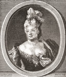 Marianne Duclos de Chateauneuf, 1664 - 1747. Fransk skuespillerinne. Fra Les Heures Libres utgitt 1908. av French School