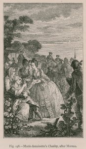 Marie-Antoinettes Charity, etter Moreau av French School