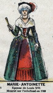 Marie Antoinette (1755-1793), dronning av Frankrike. I "" Galeriede Kings and Queens of France og berømte karakterer fra 1643 til 1895"" Bilde av epinal. av French School