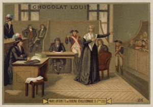 Marie Antoinette for revolusjonsdomstolen, den franske revolusjonen, 14. oktober 1793 av French School