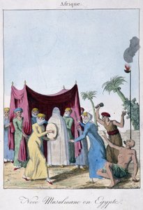 Muslimsk ekteskap i Egypt - på "" folkeskikk og skikker", red. Hocquart, Paris av French School