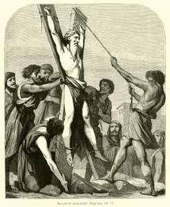 Martyrium of Saint Andrew (gravering) av French School