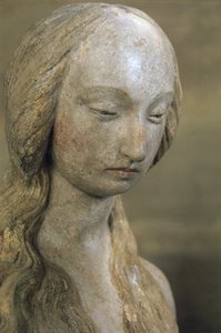 Mary Magdalene, sent på 1400-tallet (polykrom stein) (se også 248111, 248112 og 252686) av French School