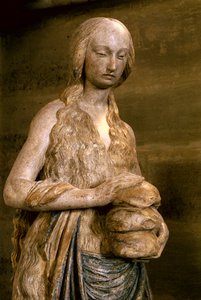 Mary Magdalene, sent på 1400-tallet (polykron stein) (se også 248112, 252685, 252686)