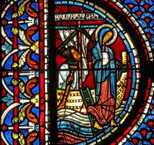Mary Magdalene-vinduet: Maria lander i Provence (w46) av French School