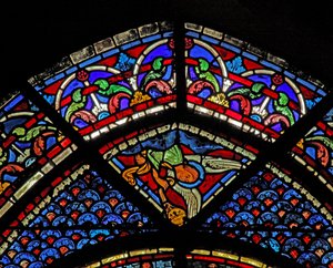 Maria Magdalena-vinduet: en engel (w46) av French School