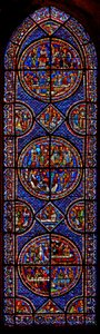 Mary Magdalene-vinduet: scener fra livet hennes (w46) av French School