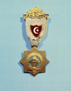 Masonic Insignia of Abd el-Kader (emalje, metall og silke) av French School
