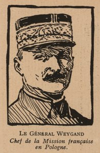 Maxime Weygand, fransk general og medlem av den interallierte misjonen sendt for å støtte den andre polske republikken under den polsk-sovjetiske krigen i 1920 (lito) av French School