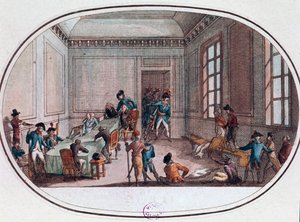 Maximilien de Robespierre skadet i forkammeret til Comite de Salut Public av French School