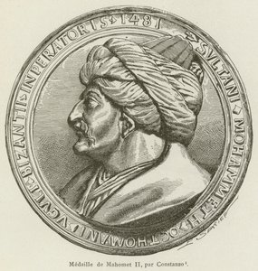 Medal of Mahomet II, av Constanzo (gravering) av French School