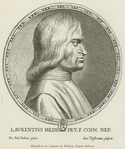 Medaillon de Laurent de Medici (gravering) av French School