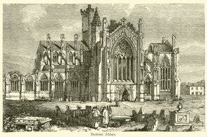 Melrose Abbey (gravering) av French School