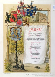 Meny, muligens fra Le Bernois, 14. januar 1888 av French School