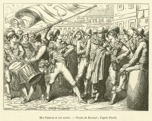 Meo Patacca et son armee (gravering) av French School