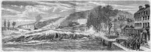 Meteorologisk fenomen: effekten av hoppen på baren fra Seinen til Villequier (Seine Maritime, 76), 9. mars av French School