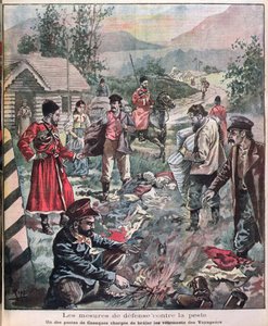 Metoder for å forhindre pesten, fra Le Petit Journal, 1898 av French School
