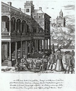 Michel de Nostradame (1503-66) blir konsultert om skjebnen til de syv barna til Catherine de Medici (1519-89) og Henri II (1519-59) 1548 av French School