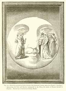 Miniatyr, malt av Giulio Clovio, fra det sekstende århundre, hentet fra Dantes Paradise, av French School